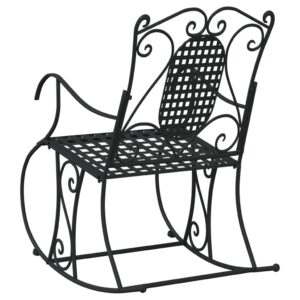 Aplusliving-Rocking Bench 84 cm Black Steel