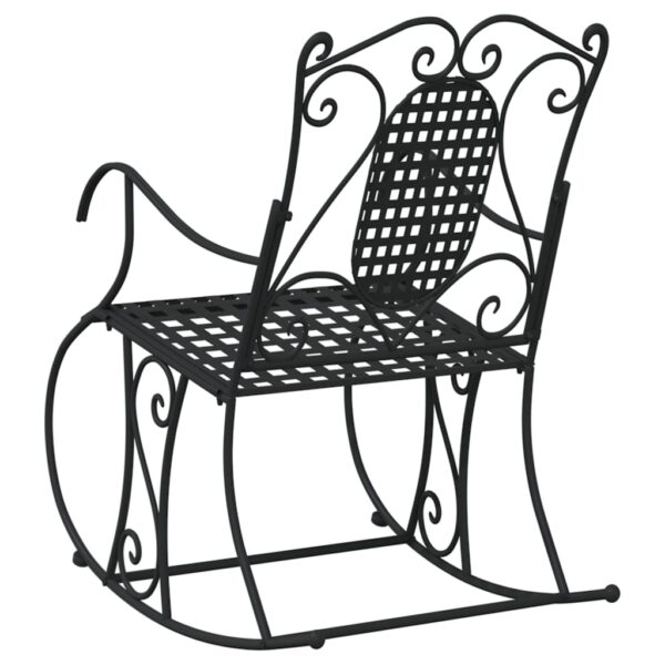 Aplusliving-Rocking Bench 84 cm Black Steel