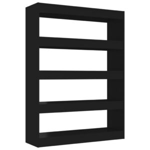 Aplusliving-Book Cabinet/Room Divider Black 100x30x135 cm