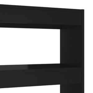 Aplusliving-Book Cabinet/Room Divider Black 100x30x135 cm