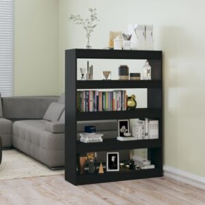 Aplusliving-Book Cabinet/Room Divider Black 100x30x135 cm