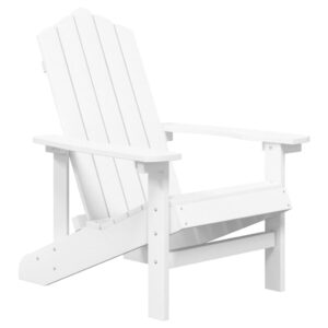 Aplusliving-Garden Adirondack Chairs with Table HDPE White