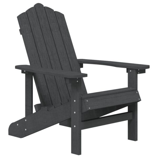 Aplusliving-Garden Adirondack Chairs with Table HDPE Anthracite