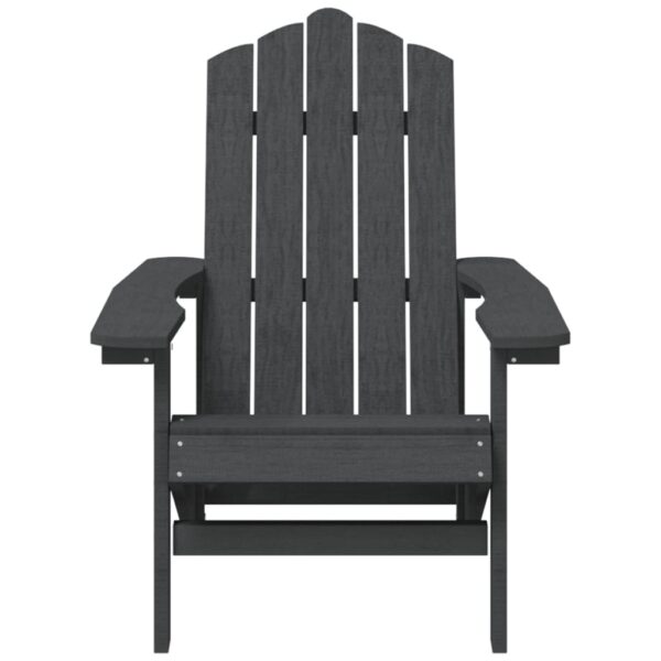 Aplusliving-Garden Adirondack Chairs with Table HDPE Anthracite