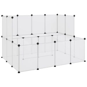 Aplusliving-Small Animal Cage Transparent 143x107x93 cm PP and Steel