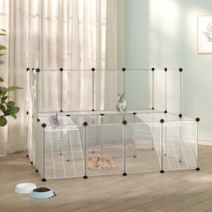 Aplusliving-Small Animal Cage Transparent 143x107x93 cm PP and Steel