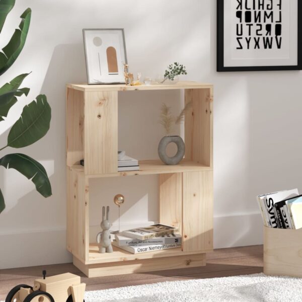 Aplusliving-Book Cabinet/Room Divider 51x25x70 cm Solid Wood Pine