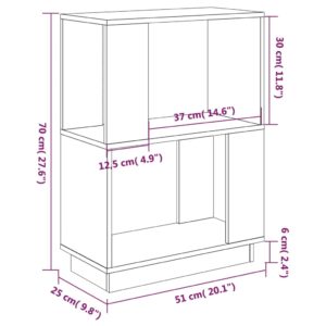 Aplusliving-Book Cabinet/Room Divider 51x25x70 cm Solid Wood Pine