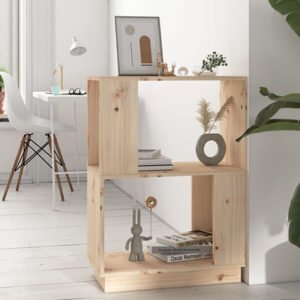 Aplusliving-Book Cabinet/Room Divider 51x25x70 cm Solid Wood Pine