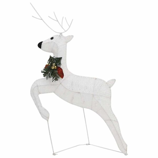 Aplusliving-Reindeer & Sleigh Christmas Decoration 60 LEDs Outdoor White