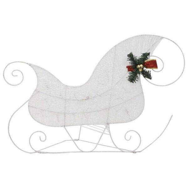 Aplusliving-Reindeer & Sleigh Christmas Decoration 60 LEDs Outdoor White