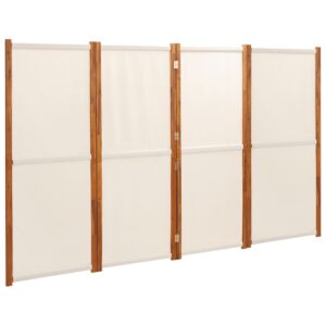 Aplusliving-4-Panel Room Divider Cream White 280x180 cm
