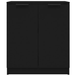 Aplusliving-Sideboard Black 60x30x70 cm Engineered Wood