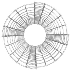 Aplusliving-Circular Gabion Pole Galvanised Steel Ø30x150 cm