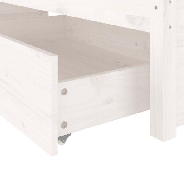 Aplusliving-Bed Frame without Mattress with Drawers White 135x190 cm