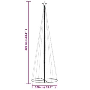 Aplusliving-Christmas Cone Tree Cold White 310 LEDs 100x300 cm