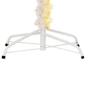 Aplusliving-Artificial Christmas Tree with Iridescent Tips White 210 cm PVC