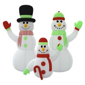 Aplusliving-Inflatable Snowman Family with LEDs 500 cm