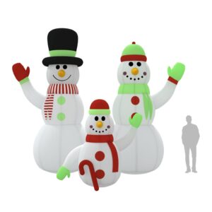 Aplusliving-Inflatable Snowman Family with LEDs 500 cm