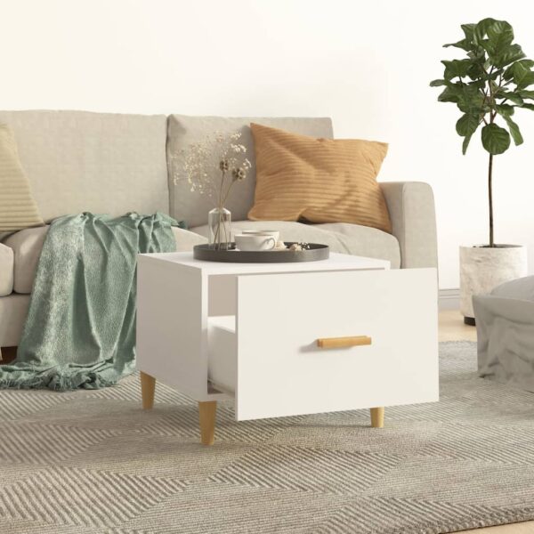 Aplusliving-Coffee Tables 2 pcs White 50x50x40 cm Engineered Wood