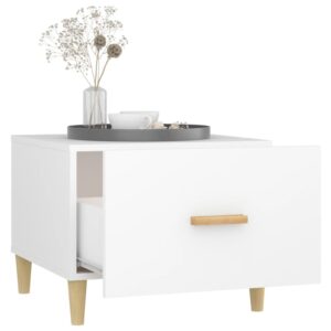 Aplusliving-Coffee Tables 2 pcs White 50x50x40 cm Engineered Wood