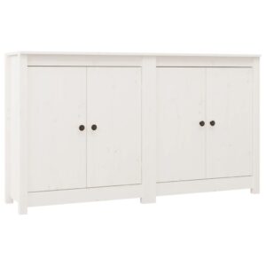Aplusliving-Sideboards 2 pcs White 70x35x80 cm Solid Wood Pine