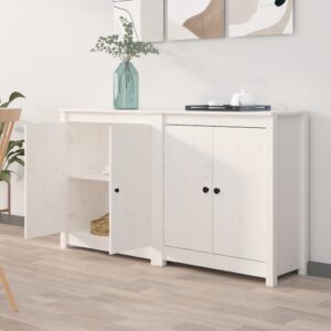 Aplusliving-Sideboards 2 pcs White 70x35x80 cm Solid Wood Pine