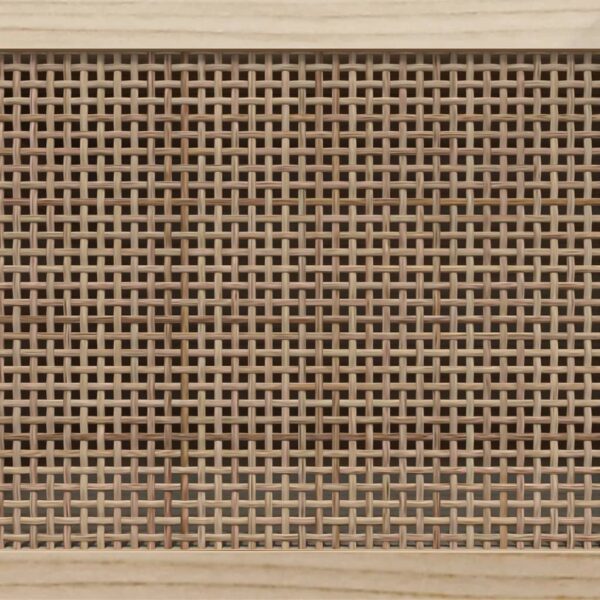 Aplusliving-TV Cabinet Brown 80x30x40 cm Solid Wood Pine and Natural Rattan