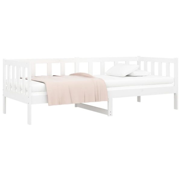 Aplusliving-Day Bed without Mattress White 90x190 cm Solid Wood Pine