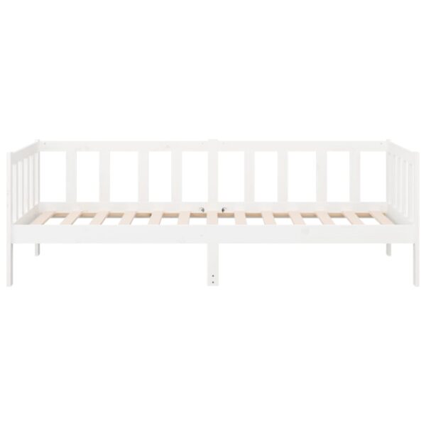Aplusliving-Day Bed without Mattress White 90x190 cm Solid Wood Pine