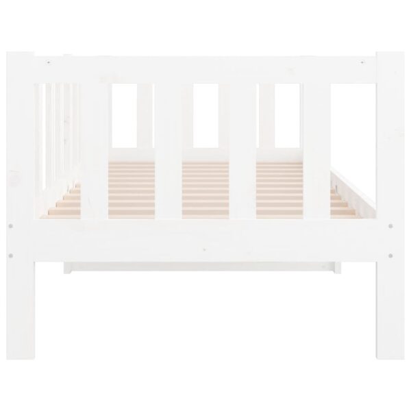 Aplusliving-Day Bed without Mattress White 90x190 cm Solid Wood Pine