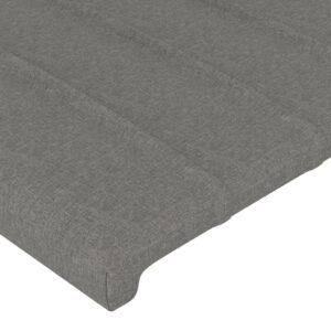 Aplusliving-Headboards 2 pcs Dark Grey 100 cm Fabric