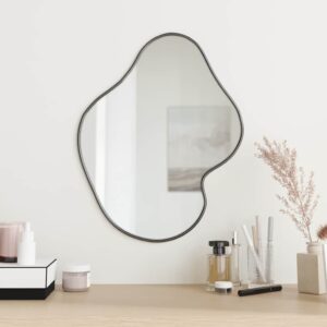 Aplusliving-Wall Mirror Black 50x40 cm