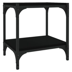 Aplusliving-TV Cabinet Black 40x33x41 cm Engineered Wood and Steel