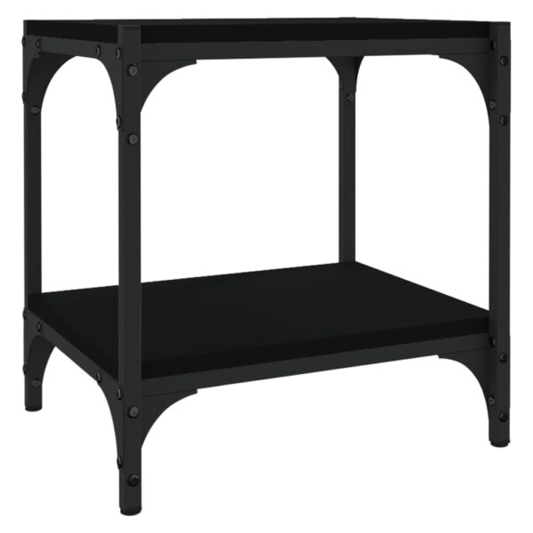 Aplusliving-TV Cabinet Black 40x33x41 cm Engineered Wood and Steel