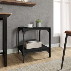 Aplusliving-TV Cabinet Black 40x33x41 cm Engineered Wood and Steel