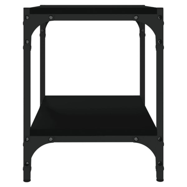 Aplusliving-TV Cabinet Black 40x33x41 cm Engineered Wood and Steel