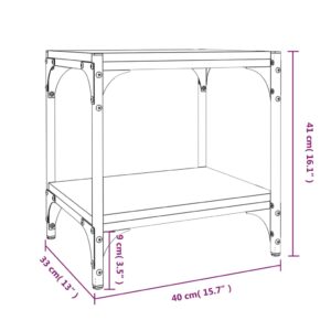Aplusliving-TV Cabinet Black 40x33x41 cm Engineered Wood and Steel