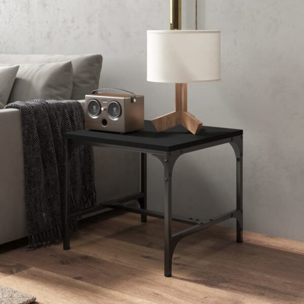 Aplusliving-Coffee Table Black 50x50x35 cm Engineered Wood