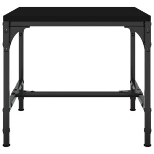 Aplusliving-Coffee Table Black 50x50x35 cm Engineered Wood