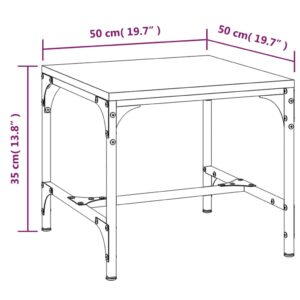 Aplusliving-Coffee Table Black 50x50x35 cm Engineered Wood