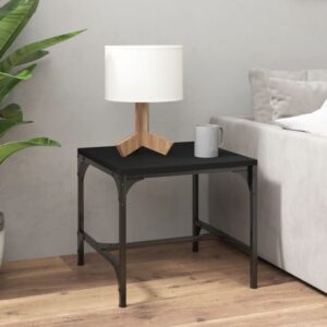 Aplusliving-Coffee Table Black 50x50x35 cm Engineered Wood