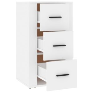 Aplusliving-Sideboard White 40x33x70 cm Engineered Wood
