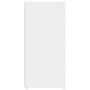 Aplusliving-Sideboard White 40x33x70 cm Engineered Wood