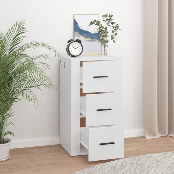 Aplusliving-Sideboard White 40x33x70 cm Engineered Wood