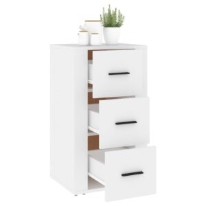 Aplusliving-Sideboard White 40x33x70 cm Engineered Wood