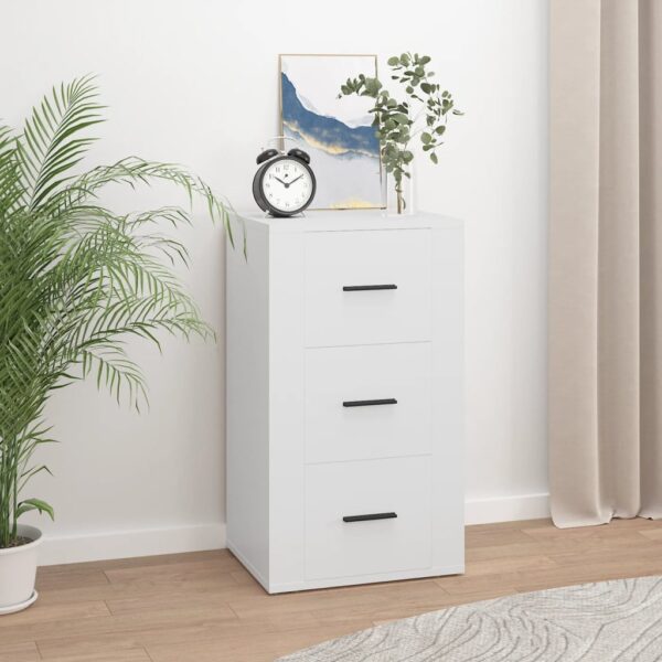 Aplusliving-Sideboard White 40x33x70 cm Engineered Wood