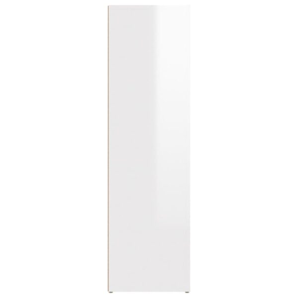 Aplusliving-Sideboard High Gloss White 80x30x106 cm Engineered Wood