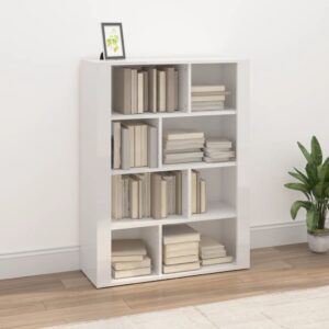 Aplusliving-Sideboard High Gloss White 80x30x106 cm Engineered Wood