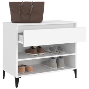 Aplusliving-Shoe Cabinet White 70x36x60 cm Engineered Wood